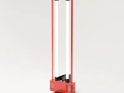 Neon Floor Lamp Low-poly 3D model