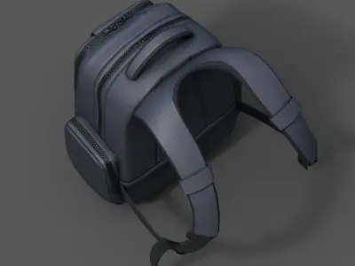 Backpack Camping bag human generic space millitary fantasy  Low-poly 3D model