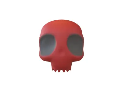 Cartoon Skull v2 006 Low-poly 3D model