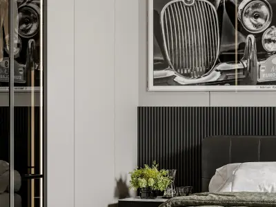 Bedroom interior scenes 3D model V9