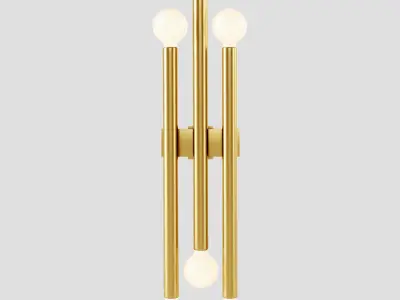 Pair Gio Ponti Brass Sconce 3D model