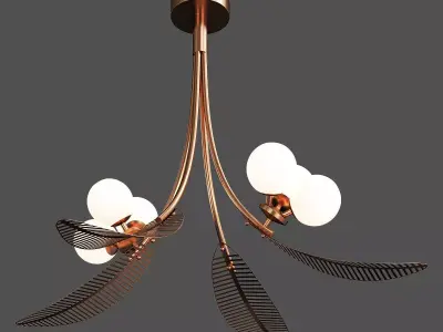 LAUB chandelier  Low-poly 3D model