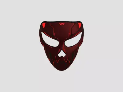Scifi Skull Mask A04 - Fantasy Character Design Low-poly 3D model