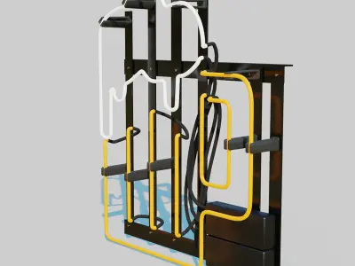 Neon Beer Sign 3D model
