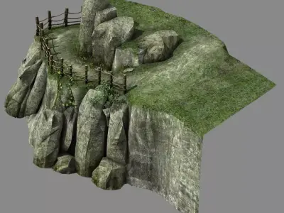 Explore the mountains - hillside - mountain road 1 3D model