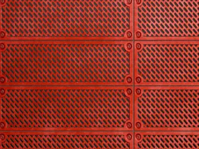 Red Metal Plate Transparent PBR Seamless Texture