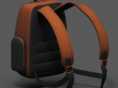 Backpack bag baggage Color 3d low poly Low-poly  Low-poly 3D model
