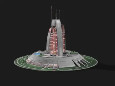 Berkey Tower 3D model