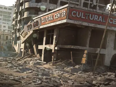 Apocalypse Battlefield Low-poly 3D model