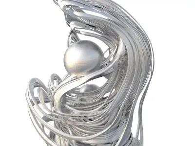 Brutalist art  ornament 1 3D 3D model