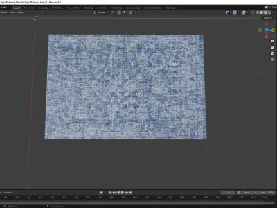 Bohemian Rug Low-poly 3D model