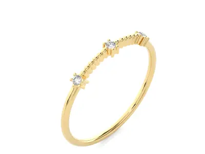 Light Minimalist Diamond Ring 3D print model