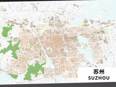 SuZhou City urban planning maquett  building 3D Topography 3D model