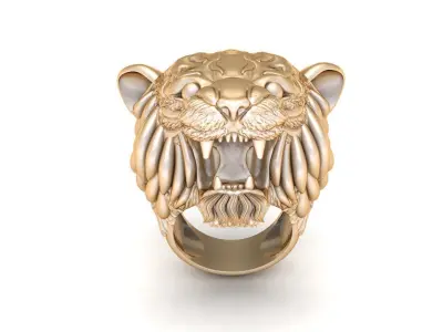 Tiger Ring Light gold New Design ANM 19 3D print model