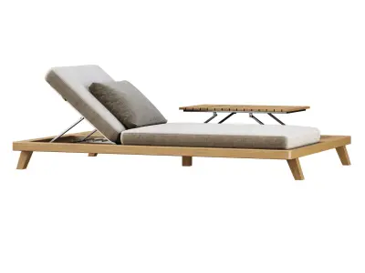 Sanday Chaise Lounge with Table  3D model