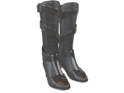 Knee Boots Pack Vol 2 Low-poly 3D model