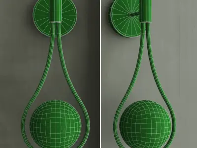 HOOP DROP WALL Low-poly 3D model