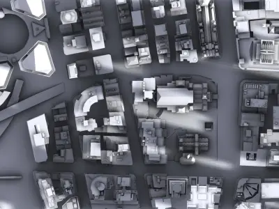 Sydney  1km Block Model 3D model