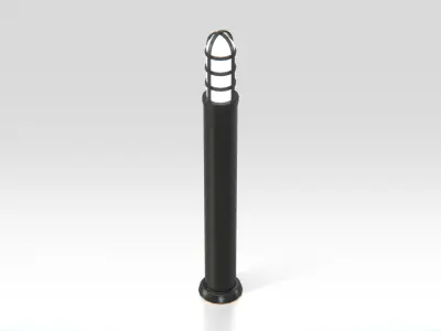 Modern Outdoor Bollard Light Low-poly 3D model