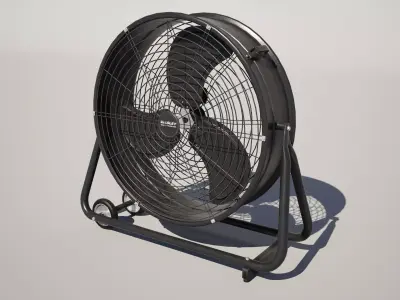  Industrial Fan Low-poly 3D model