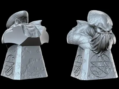 Cthulhu The Great Old One Bust - Lovecraft  3D print model