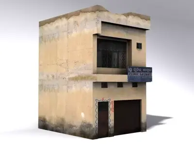 Indian Building Low Poly Low-poly 3D model