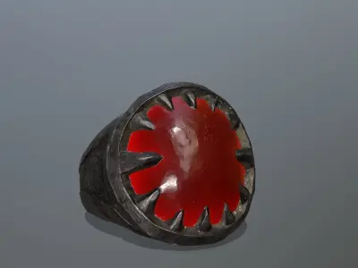 Skull Ring Low-poly 3D model
