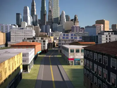 City 42 Low-poly 3D model