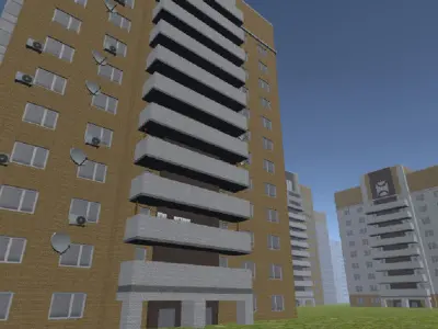 Building Constructor Low-poly 3D model