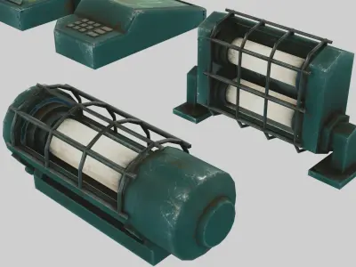 Low Poly PBR Miscellaneous Sci Fi Asset Pack Low-poly 3D model