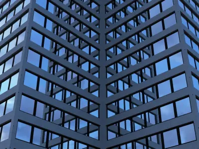 Skyscraper at sunset 3D model