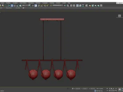 GUBBIO LINEAR CHANDELIER Low-poly 3D model
