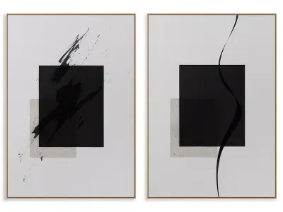 Abstract Painting Frame set 3D model 512
