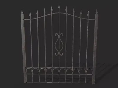 Iron Fence Low-poly 3D model