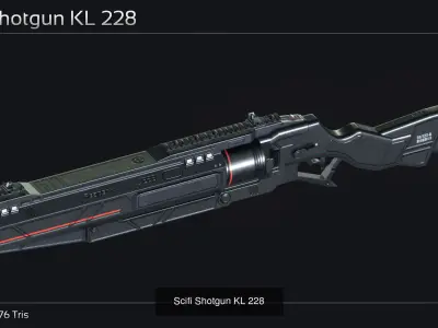 Scifi Shotgun Collection 3D Model Pack