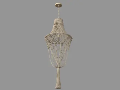 Ambiante 1 Light 20 inch Antique French White Pendant 3D model