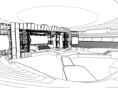 Concert stage design 3D model