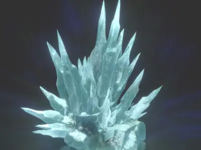 Low poly Sharp Ice Modular 210921 Low-poly 3D model