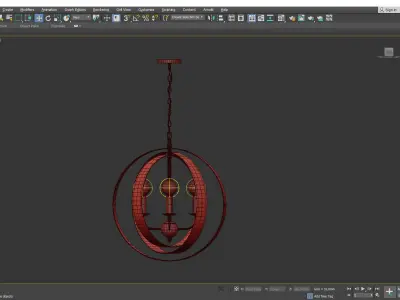 Luna Chandelier Low-poly 3D model