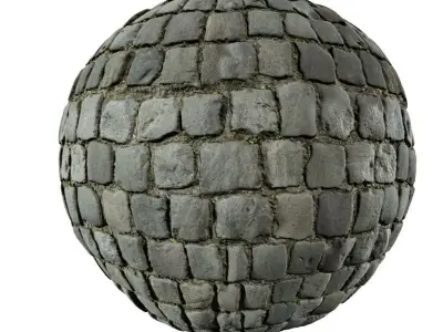 PBR - Material Cobblestone Floor 4K Texture