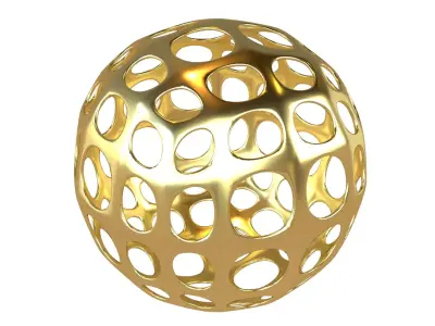 Abstract Sphere Ball v1 001 Low-poly 3D model