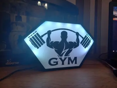 GYM Lamp RGB Led 3D print model