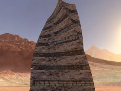 Post Apocalyptic building 2 3D model