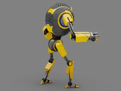 BATTLE DROID rigged character 3D model