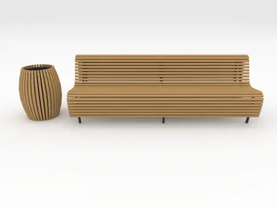 Bench Park 56 3D model