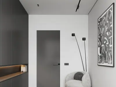 AR-22081 Gray House - Workingroom 3D Scene 3D model