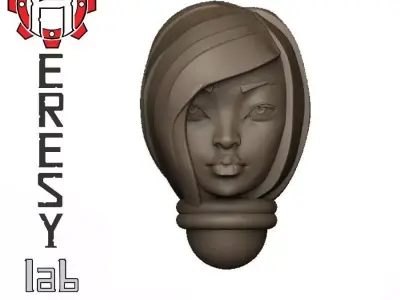 Heresylab - Female Sci-Fi heads for conversions SET 8 of 21 3D print model