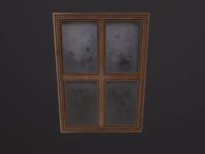 Window Old Factory 3D Model Low-poly 3D model