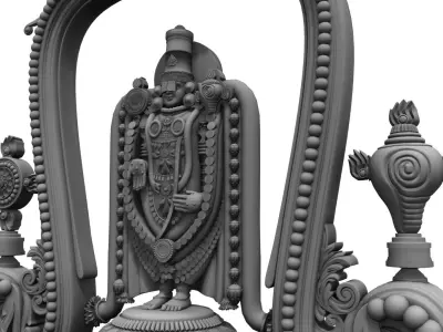 oil lamp venkateswara balaji 3D model