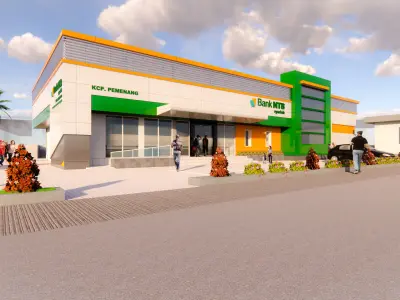 branch bank building  bank cabang 3D model